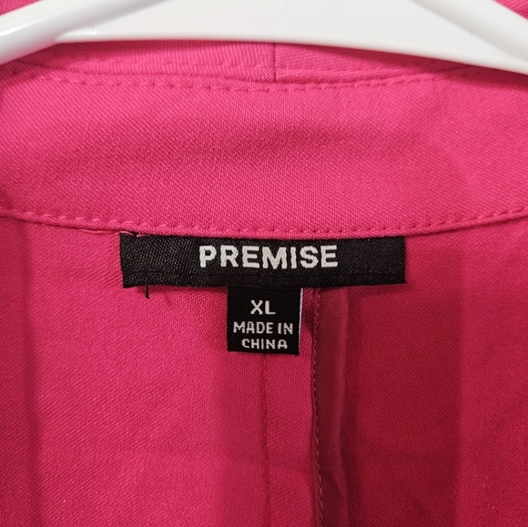Premise Hot Pink Blazer With Built In Shoulder Pads! - Picture 2 of 7